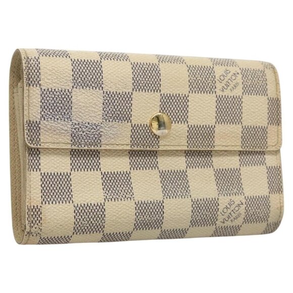 LOUIS VUITTON Damier Azur Portefeuille Alexandra Wallet N63068 LV Auth BD1312 - Picture 1 of 16